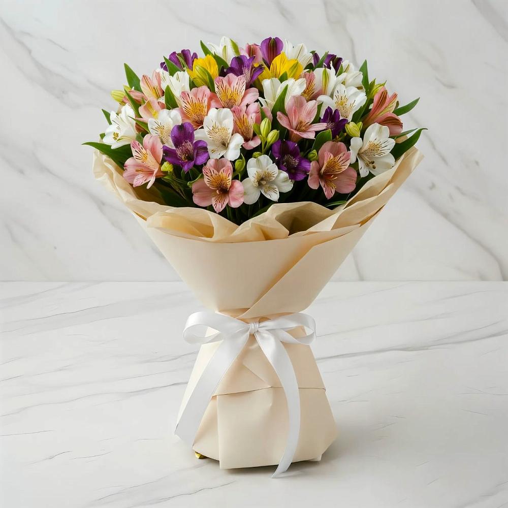 Букет цветов из: Альстромерии в Губской