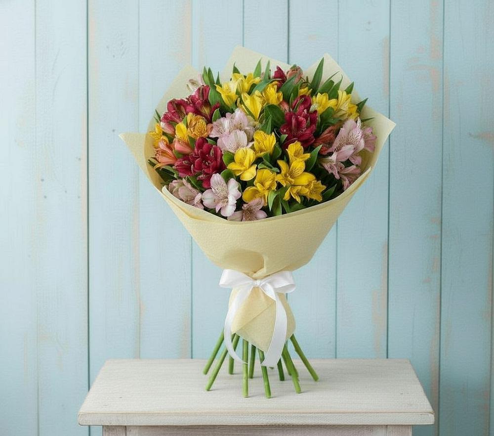 Букет цветов из: Альстромерии в Губской