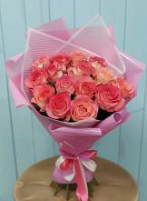 Букет 15 Розовых роз Равель в Губской