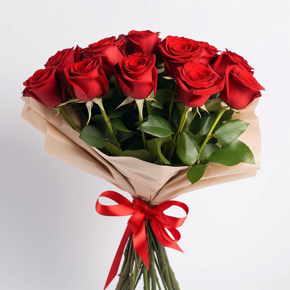 Букет 11 Красных роз Эдлесс Лав в Губской